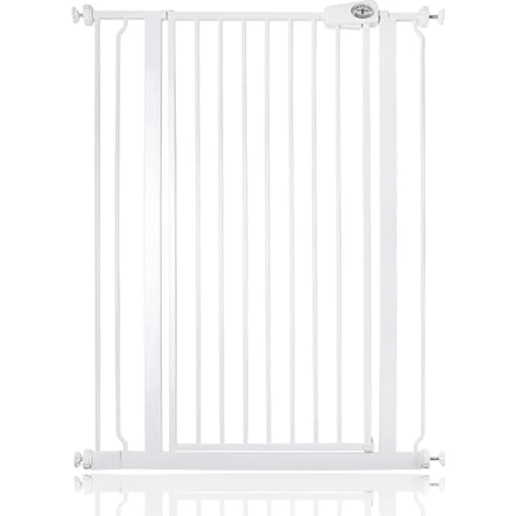 Bettacare Extra hoher Sicherheitsgitter für Kinder und Hunde, 81.4cm - 89cm, Weiß, Extra hohes Babygitter von 104cm Höhe, Druckmontage-Sicherheitsgitter für Treppen – Bild 2