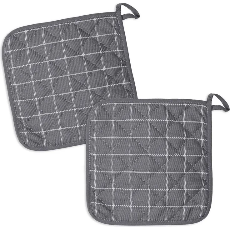 Kracht Topflappen Trockenperle, (Set, 2-tlg, 2-teilig), 2er Set Topflappen, wattiert, ca. 22x22 cm