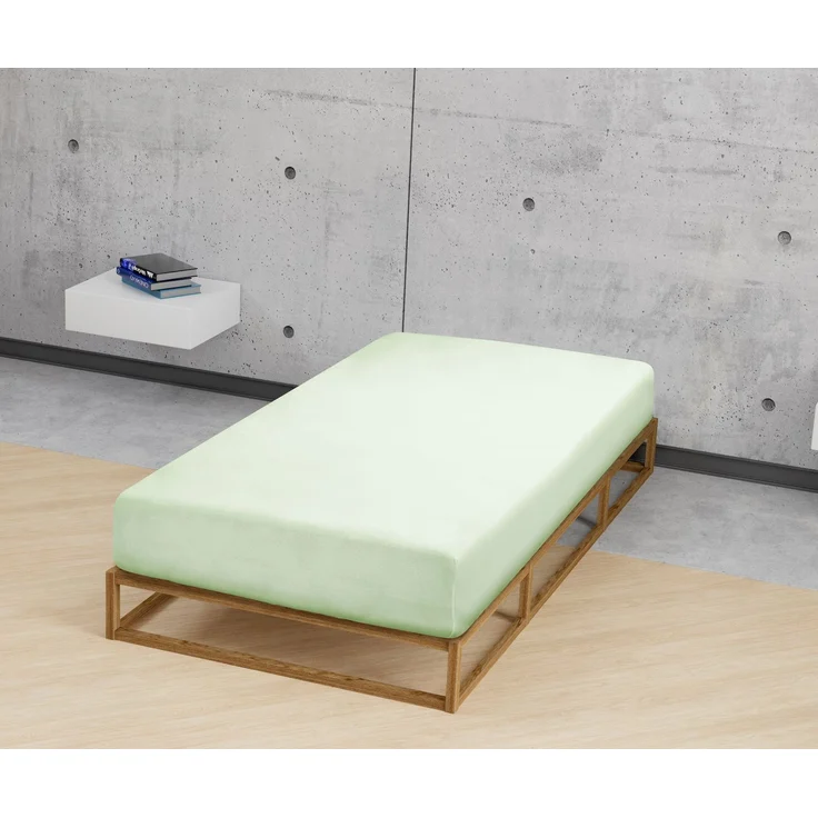 biberna Feinjersey-Spannbetttuch 0077144, mint, 1x 90x190 cm - 100x200 cm – Bild 3