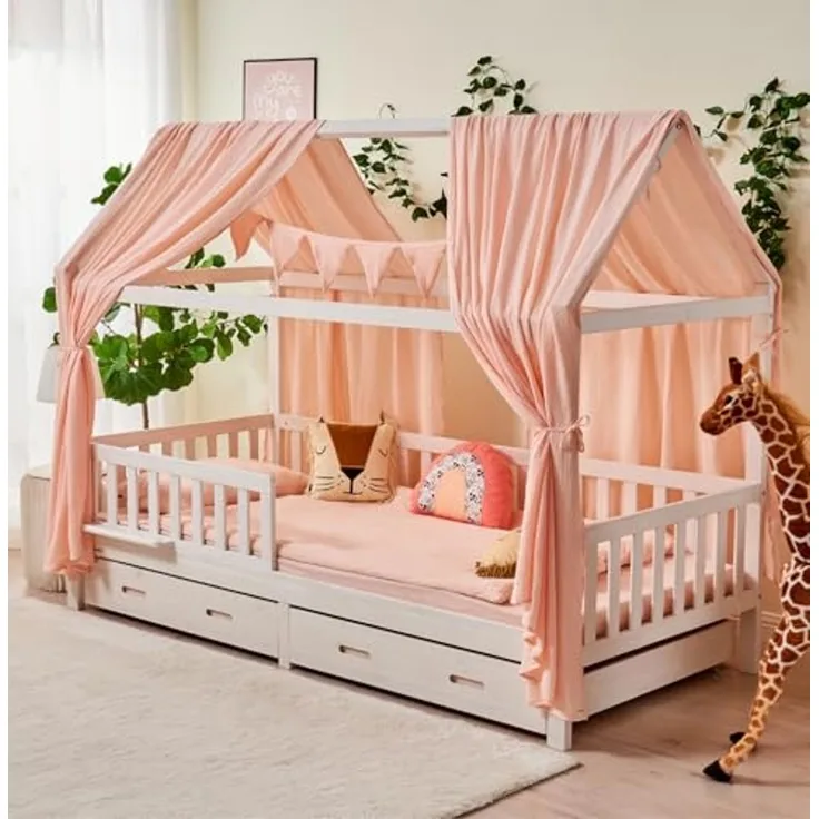 Hausbett CLOUD 90 x 200 cm - mit Schubladen
