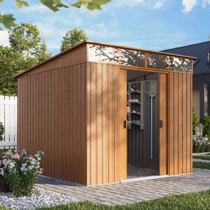 Pergart Gerätehaus Lübeck 88, Holzoptik – Bild 2