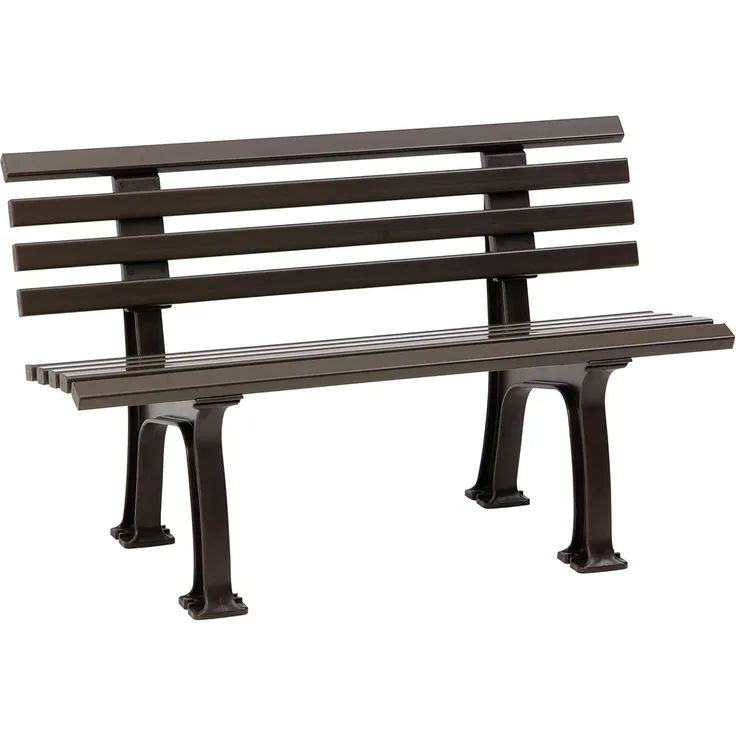 Blome 'Ibiza' Parkbank, 2-Sitzer, Kunststoff, Braun, 75 x 55 x 120 cm
