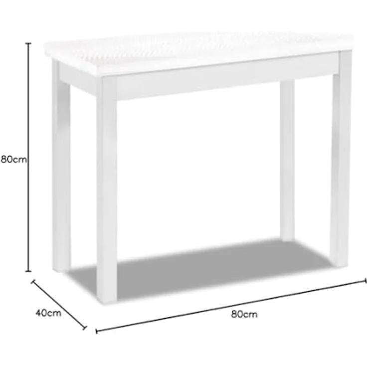 ASTIMESA Küchentisch im Buchstil ohne Schublade und Platte aus laminiertem Holz, Cervino, 80 x 40 cm a 80 x 80 cm – Bild 2