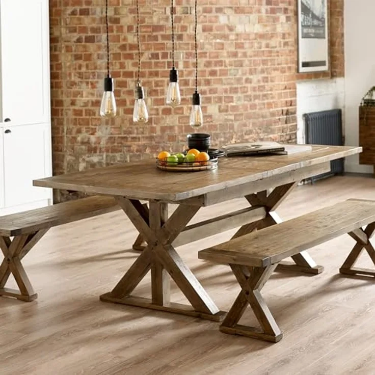 Julian Bowen Esstisch, Cashew, 77,5 x 220 x 97,5