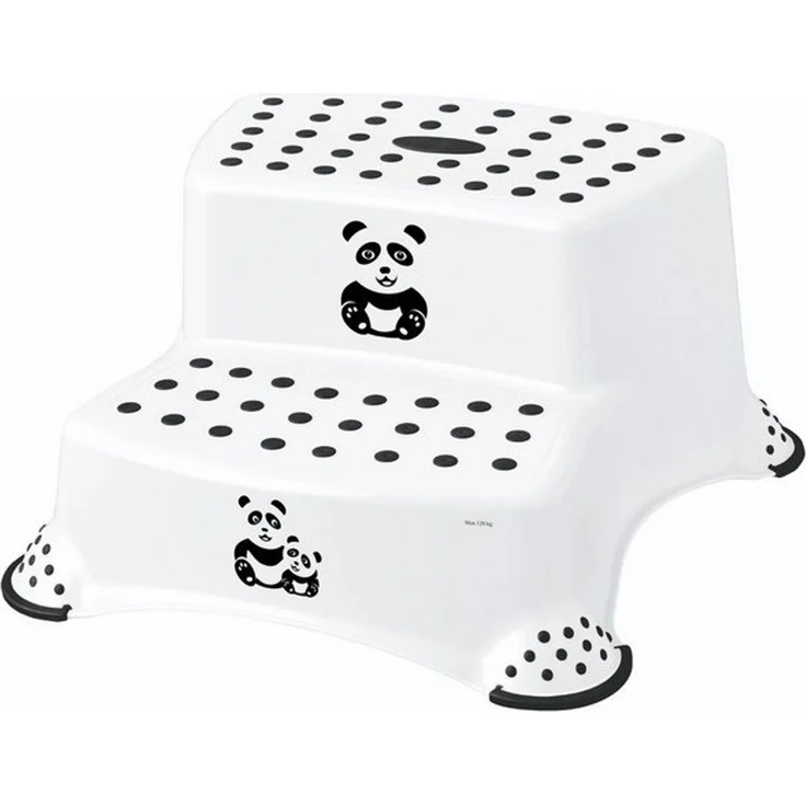 Keeeper Tritthocker zweistufig mit Anti-Rutsch-Funktion Panda Weiß – Bild 2