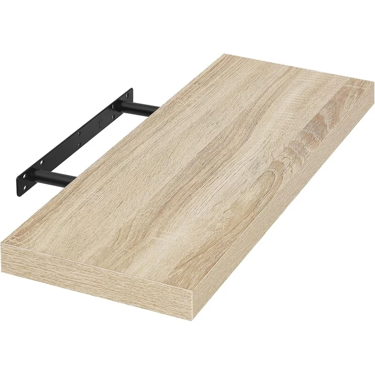 EUGAD Wandregal Wandboard Buchregal Hängeregal DVD CD Regal Holz Board 60cm Sonoma Eiche 0051QJ – Bild 1