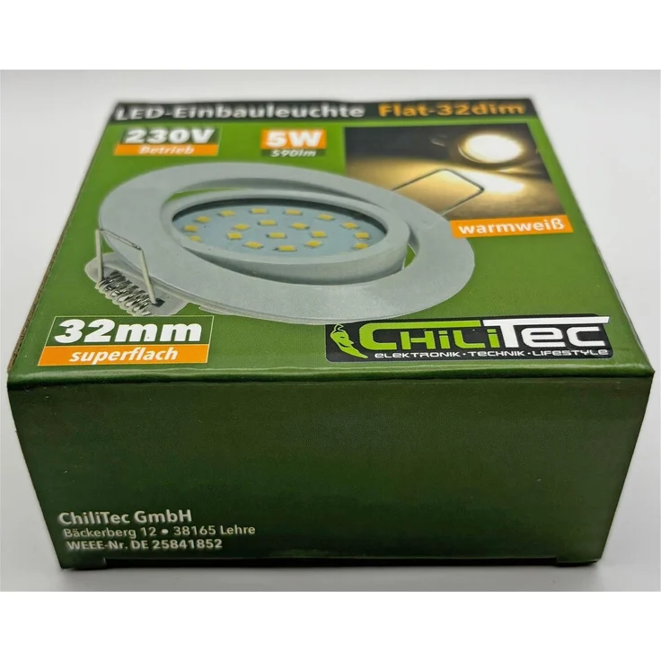 LED-Einbauleuchte "Flat-32dim" warmweiß80x32mm, 5W, 590lm, weißes Gehäuse – Bild 10