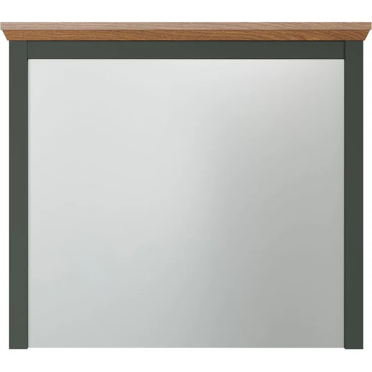 Garderobenspiegel Stanton in grün und Eiche Landhaus 77 x 68 cm