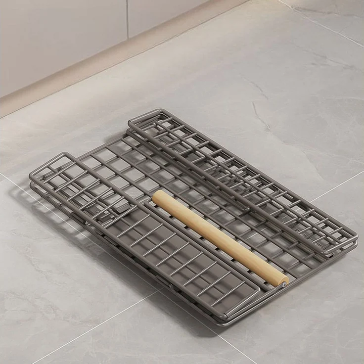 GarveeMore Küchenorganizer-Set Neu Spülbeckenregal aus Kohlenstoffstahl Ausziehbar Aufbewahrungsregal, Multifunktional Punch-Free-Schrank Schublade Korb Gewürzregal – Bild 3