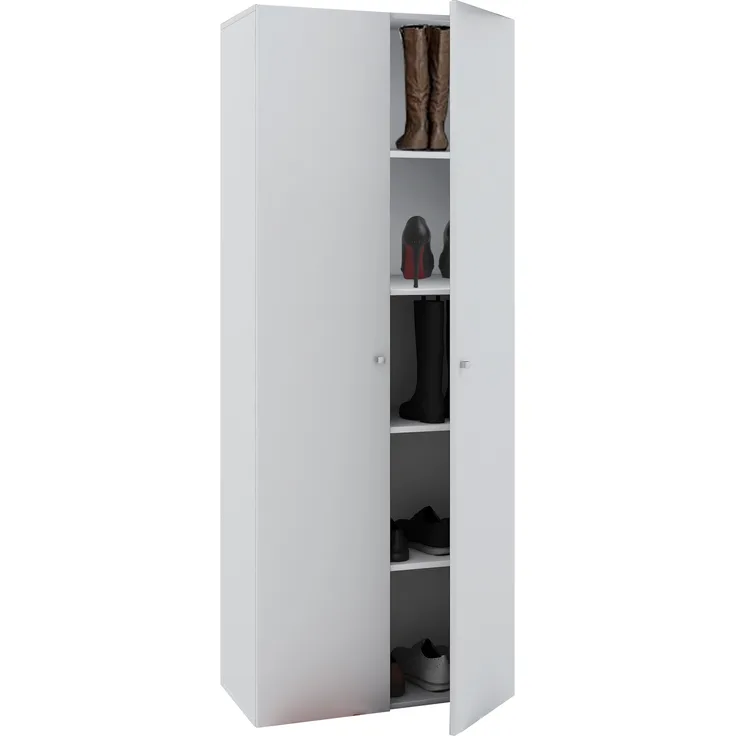 VCM Schuhschrank Vandol 913065 Weiß B. 70 x H. 178 x T. 40 cm