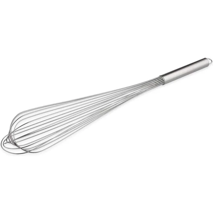 thermohauser Schneebesen (Edelstahl rostfrei), 60 cm Länge, mit Metallgriff und Aufhänger, mit 16 Schlaufen