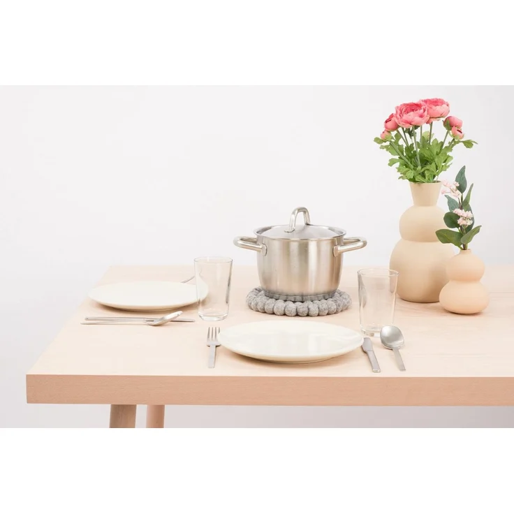 myfelt Topfuntersetzer Filzkugel Topfuntersetzer ⌀ 20 cm, Zubehör für Pfannen, Töpfe, Küchentisch, Auflaufformen, 100 % reine Schurwolle, hitzebeständig – Bild 4