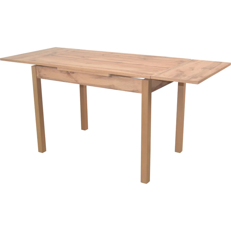 Moderne Eckbankgruppe in Eichedekor, Schenkel 150 x 182 cm, Auszugstisch, Kunstleder beige – Bild 8