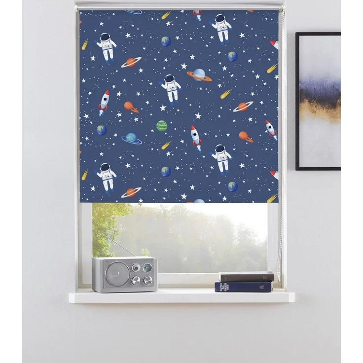 Rollo ASTRONAUT, OTTO home, verdunkelnd, ohne Bohren, freihängend, Klemmfix, Fixmaß, Klemmfix, Astronaut, Kinderrollo -NEUHEIT! – Bild 1