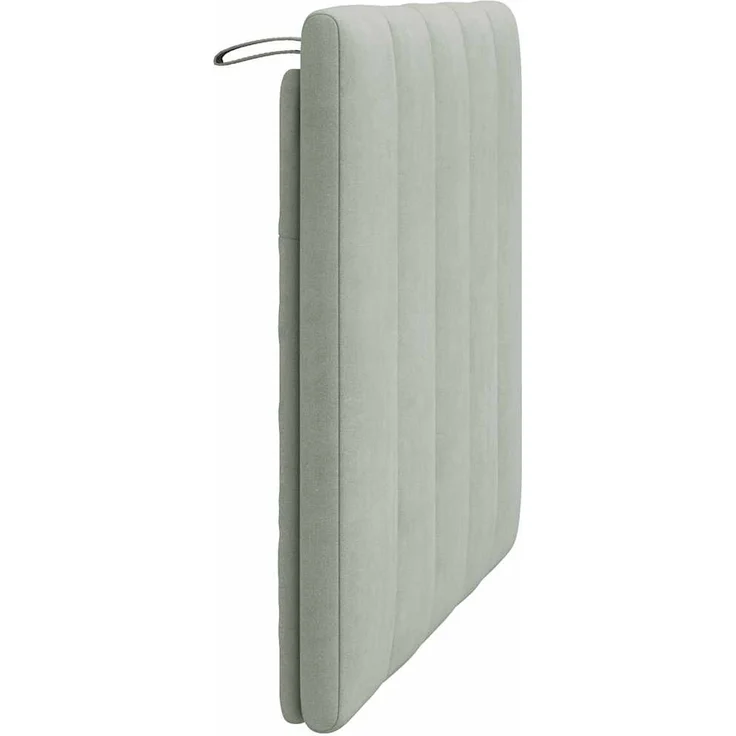 vidaXL Kopfteil-Kissen "Hanko" Hellgrau 90 cm Samt Grau – Bild 6