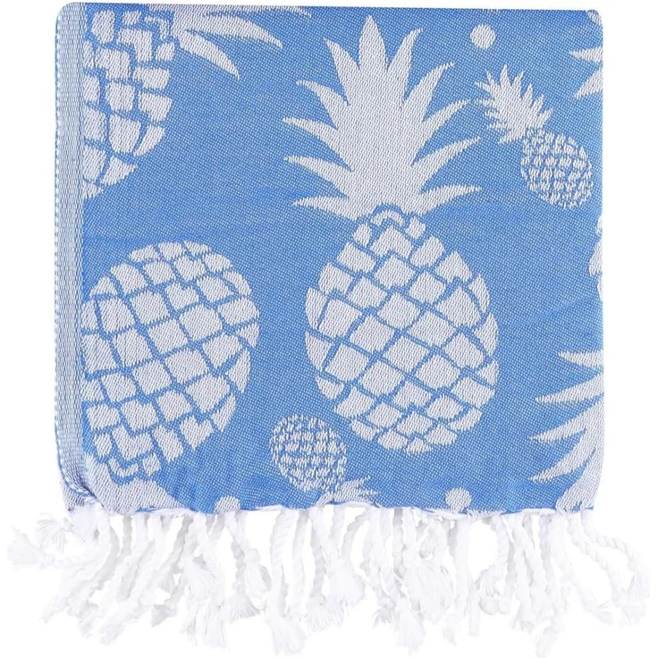 Mijolnir 'Ananas - Blue' Fouta (Strandtuch), Blau, 100 x 180 cm – Bild 3