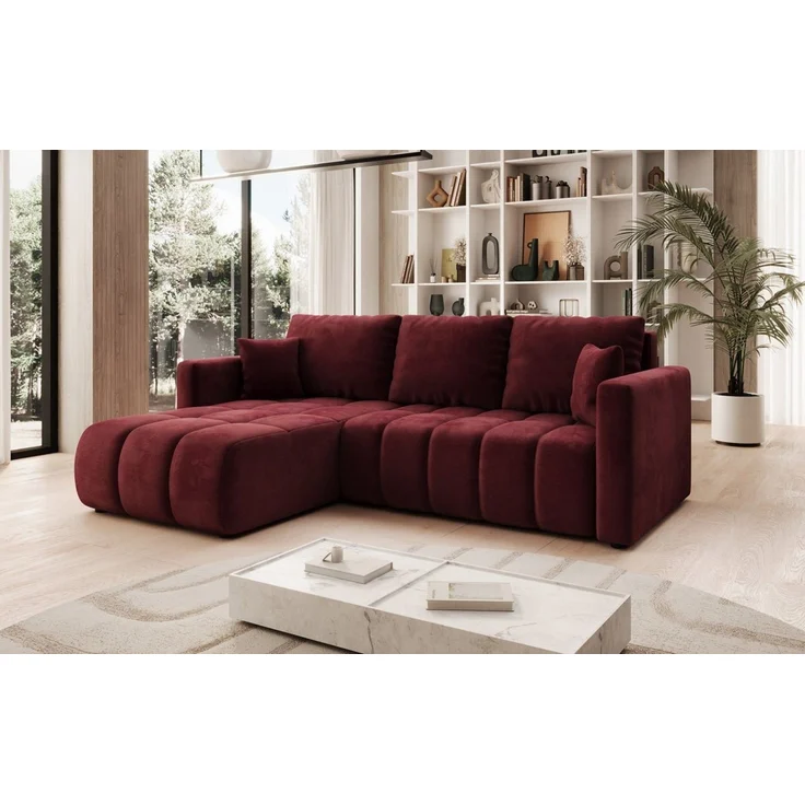 Luxusbetten24 Schlafsofa Designer Sofa Beatrice L in Samt, mit Schlaffunktion und Stauraum – Bild 2