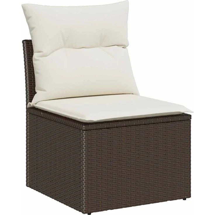 vidaXL Sofa Set 8 stk. Braun und Creme 55 x 55 x 37 cm 3346628 – Bild 5