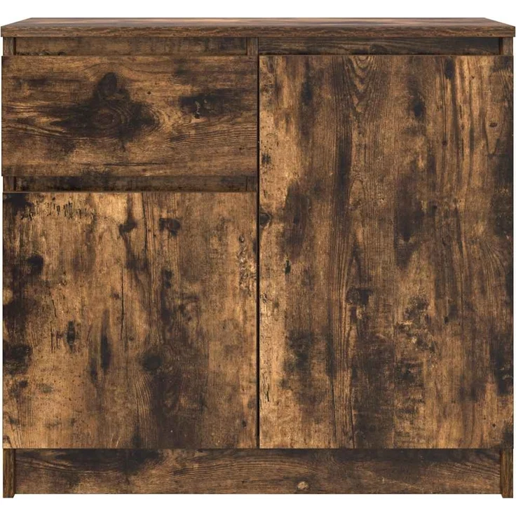 vidaXL Sideboard mit Schublade Räuchereiche 71x35x65 cm Holzwerkstoff 861602 – Bild 5