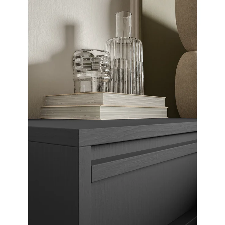 Selsey 'Evo' Nachtkonsole mit Schublade, schwarz, ca. 17 x 50 x 34 cm – Bild 4