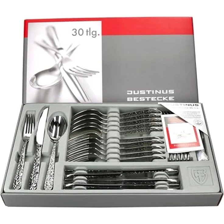 Justinus Besteck-Set INVICTUS, 30-teilig, für 6 Personen, (30-tlg), 6 Personen, Edelstahl 18/10 – Bild 1