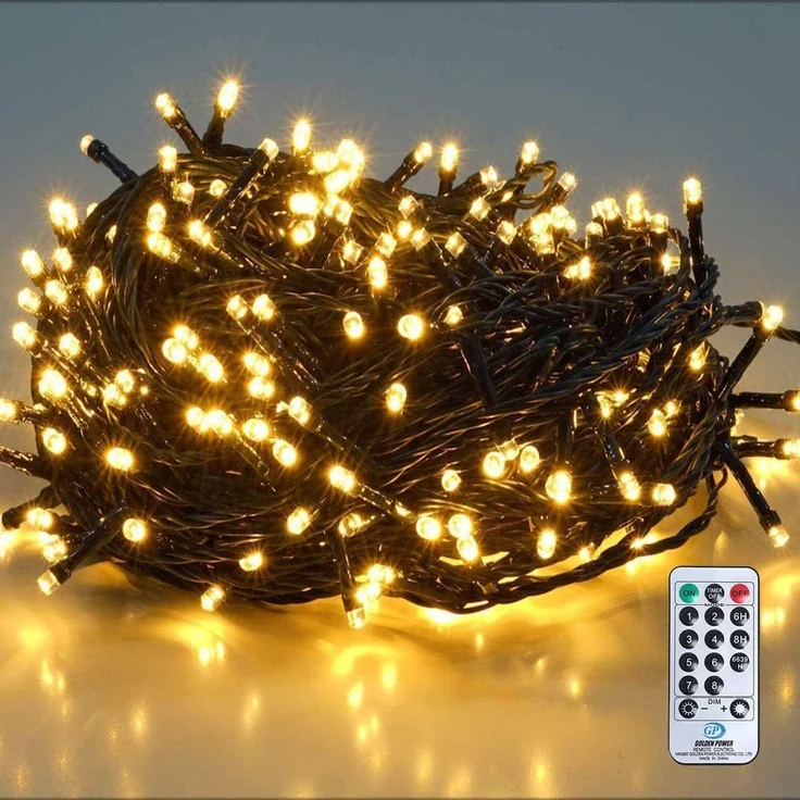 SALCAR 26m 360er LED Lichterkette Weihnachtsbaum (23m Lichterkette + 3m Stromkabel) Warmweiß – Bild 1