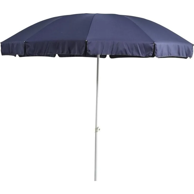 Sonnenschirm Follina aus Metall und Polyester, modern, neigbar, Ø 240 cm, dunkelblau
