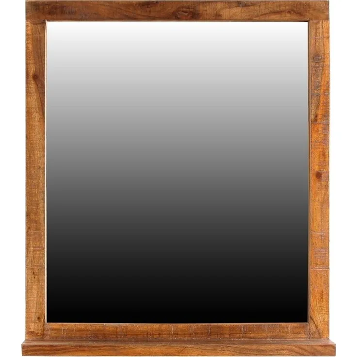 Badspiegel mit Ablage 67x78cm 'Austin' Akazie massiv lackiert