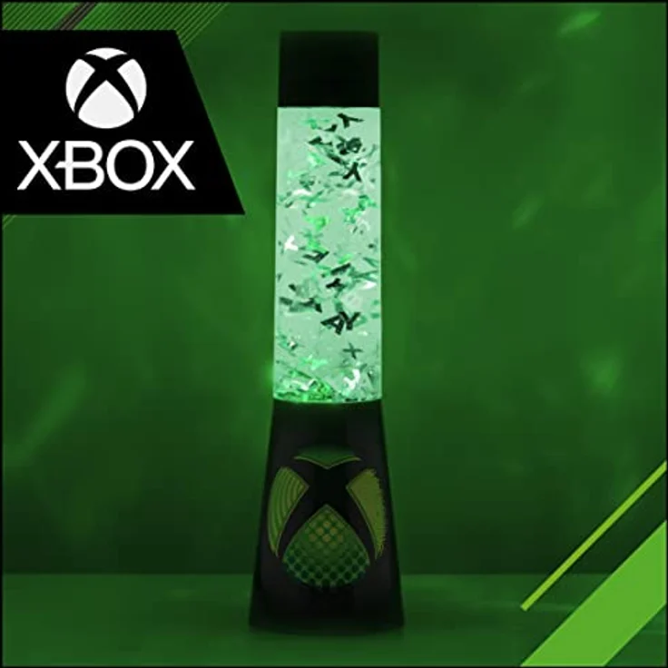 XBOX Glitzer Flüssigkeitsfluss-Lampe mit schwebenden Controller-Icons - Offiziell lizenziertes Microsoft-Merchandise, Gaming-Raum-Nachtlicht Schlafzimmerdeko – Bild 7