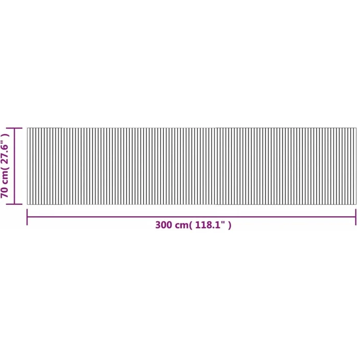 vidaXL Teppich Rechteckig Braun 70x300 cm Bambus 376752 – Bild 8