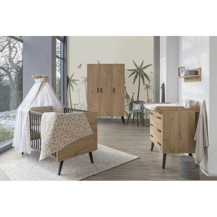 MORRIS OAK Kinderzimmer- Set mit Schrank 3-türig – Bild 1