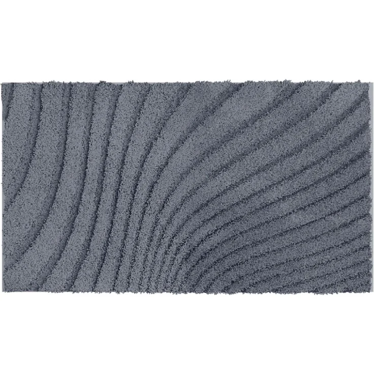 Grund Badematte Caffi, Höhe 20 mm, rutschhemmend beschichtet, fußbodenheizungsgeeignet, Polyester, rechteckig, Zeitlos schönes Wellenmuster, mit Hoch-Tief, 5 Jahre Garantie – Bild 3