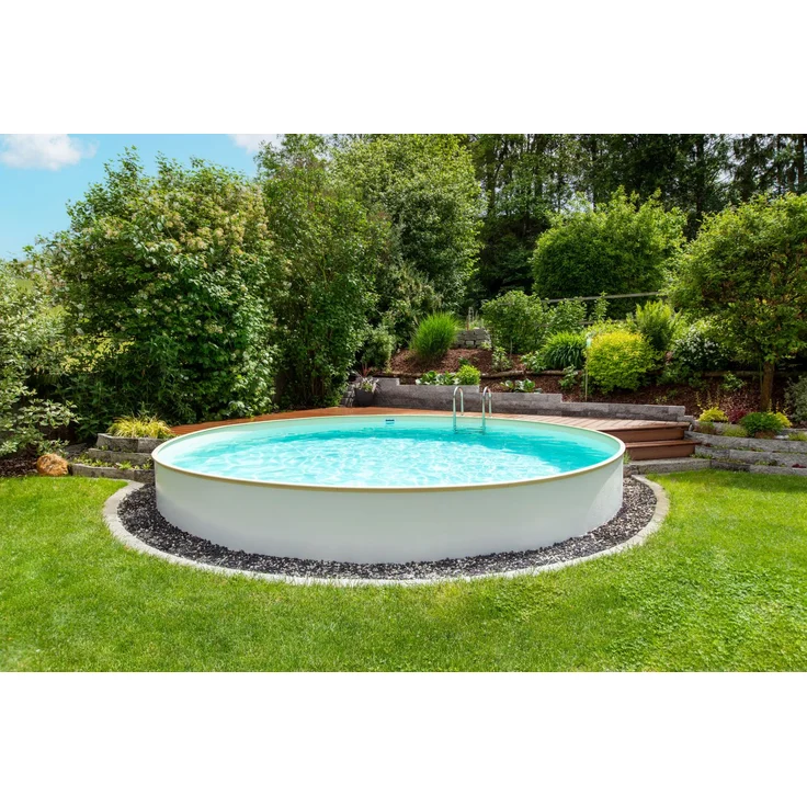 Steinbach Stahlwand Swimming Pool "Styria rund", blaue Poolfolie, Ø 500 x 120 cm – Bild 2