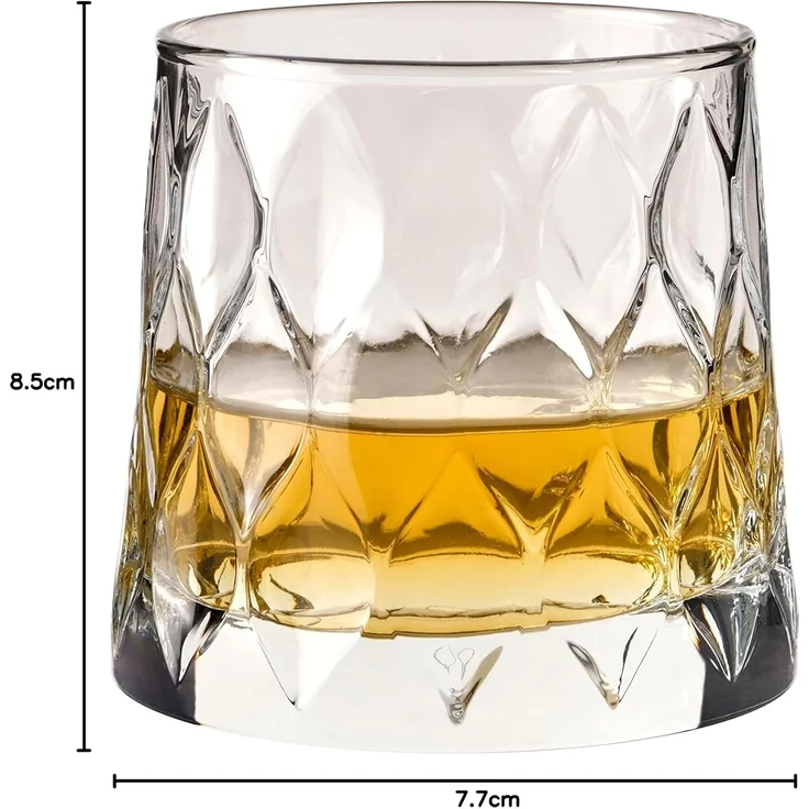Pasabahce Whiskyglas Pasabahce 420194 Leafy Trinkgläser Whiskyglas Saftglas 4er Set 300cc – Bild 7