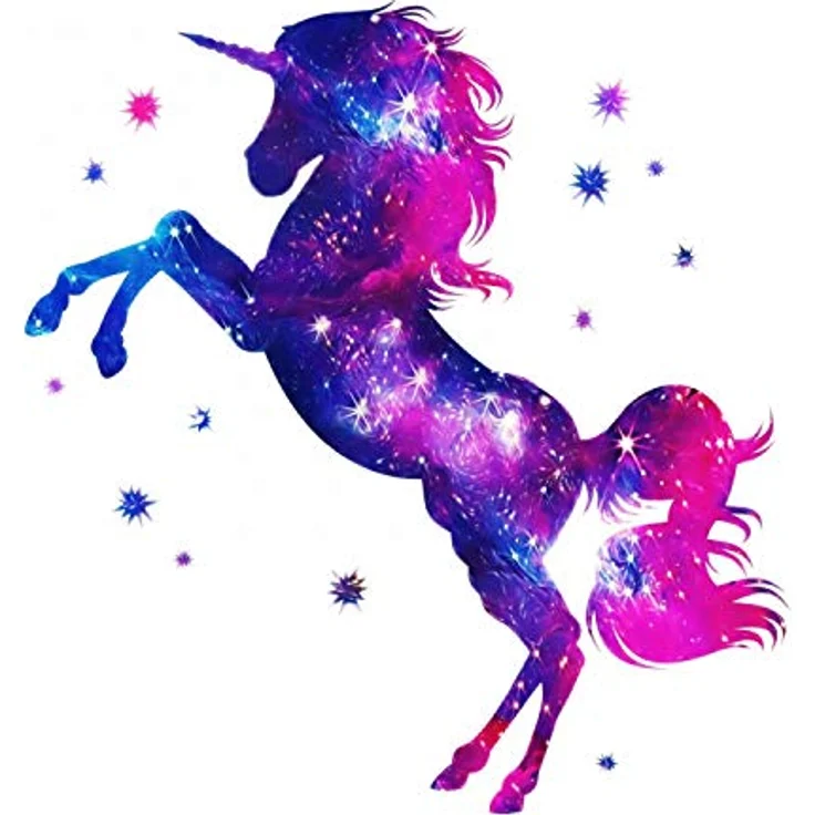 nikima Wandtattoo 163 Wandtattoo Einhorn pink lila Sterne (PVC-Folie), Made in Germany – Bild 2