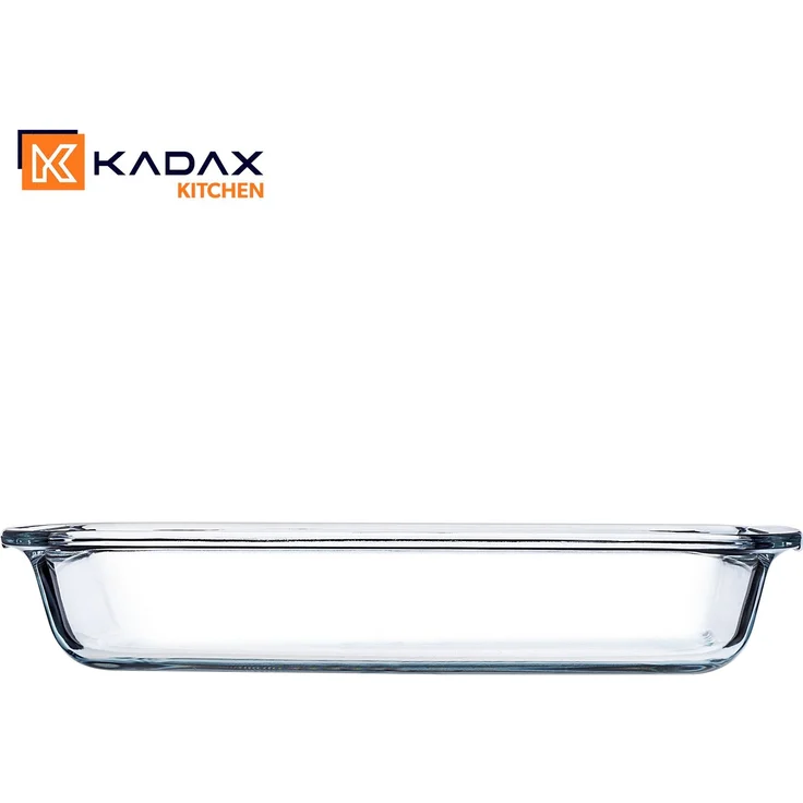 KADAX 1L rechteckige hitzebeständige Glasform, 2 Stück, klein, zum Backen – Bild 4