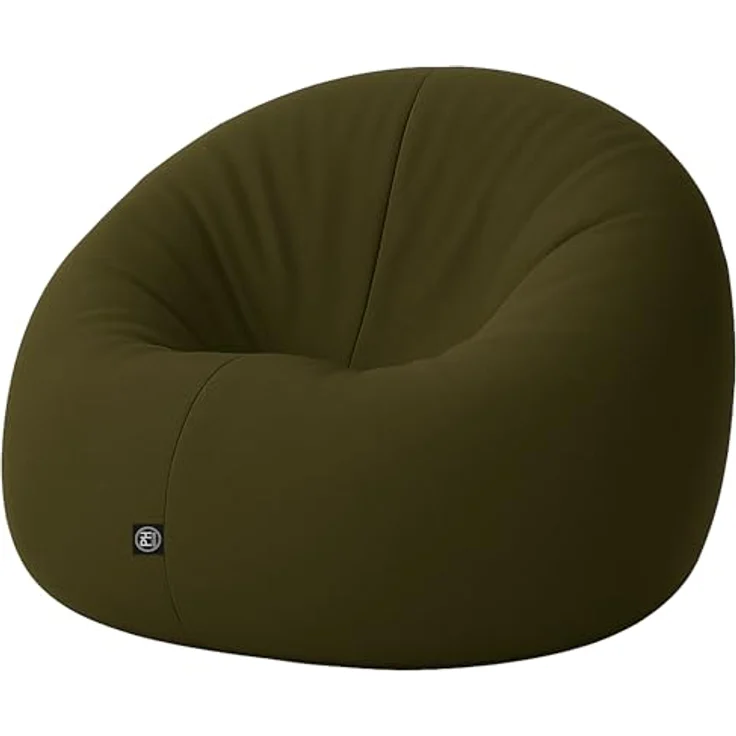 PATCH HOME 2-in-1 Sitzsack Sessel - Gaming Bean Bag mit Reißverschluss - Bereits befüllt, Ergonomisch & Robust für Kinder & Erwachsene - Indoor & Outdoor, Wetterfest (Khaki, 155cm) – Bild 2
