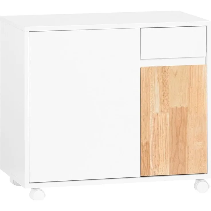 SoBuy ASK04-WN Schubladenschrank Büro, Spanplatte, Lackiert, Weiß, 63 x 88 x 42 cm