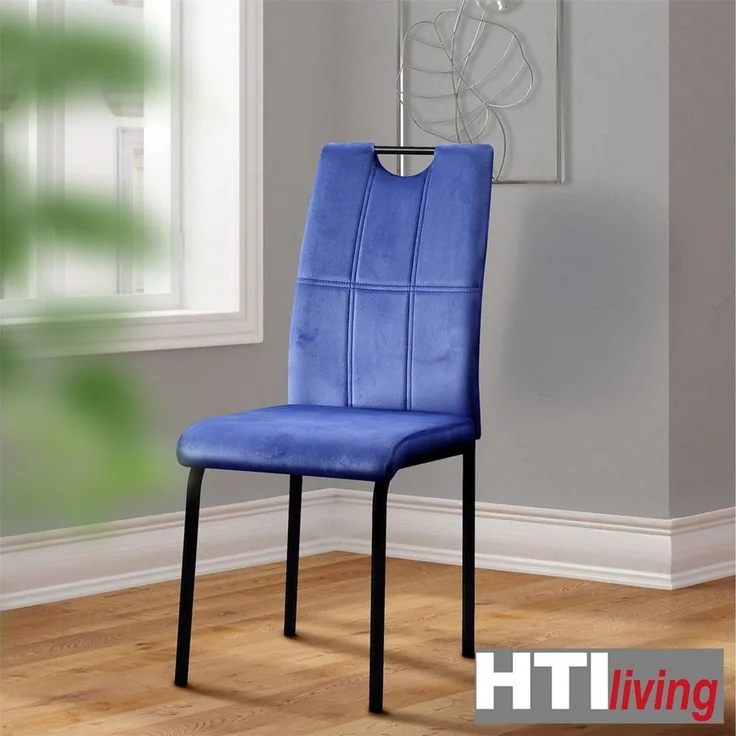 HTI-Living Esszimmerstuhl Stuhl Denton Velvet Blau (Stück, 1 St), Esszimmerstuhl Samt