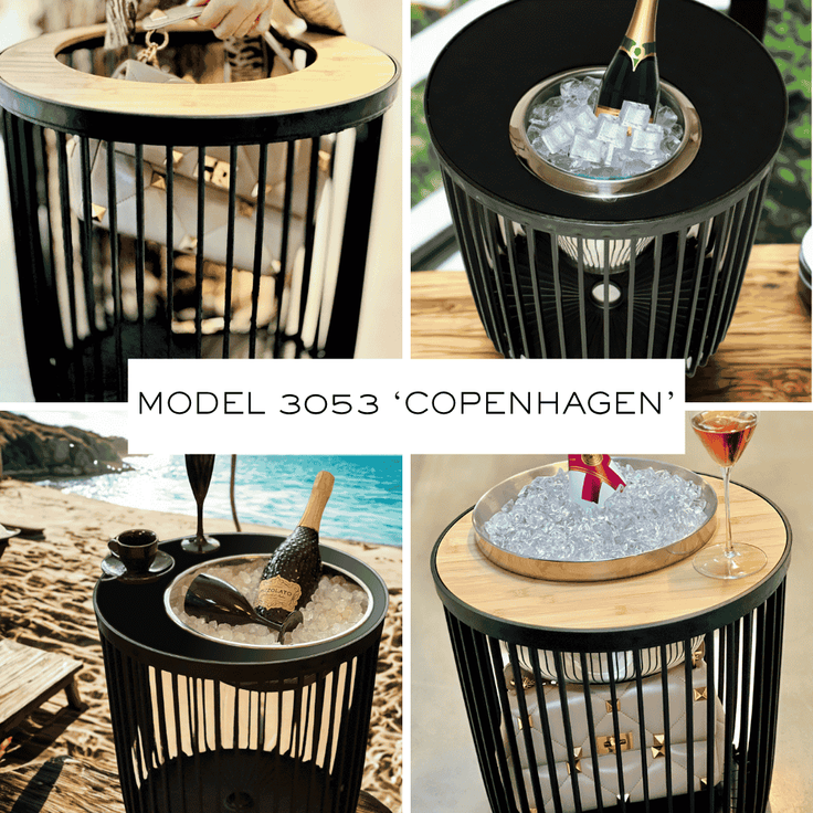 COOTAB Cooler Table COPENHAGEN 4-in-1 Loungetisch mit Edelstahl-Weinkühler – Bild 2
