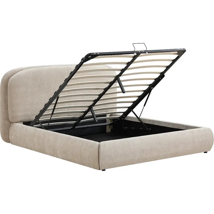 Vente-unique - ZORIMA Bett Stoff Beige - B 227 cm x H 110 cm x L 202 cm – Bild 5