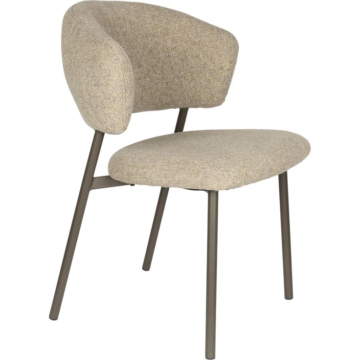 Esszimmerstuhl Jasmine im 2er-Set, Grün mit Metallgestell 50 x 63 x 85 cm – Bild 1