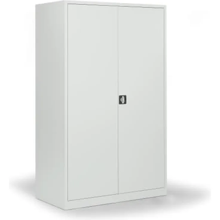 Soennecken Flügeltürenschrank 195x120x60cm lichtgrau Türen lichtgrau