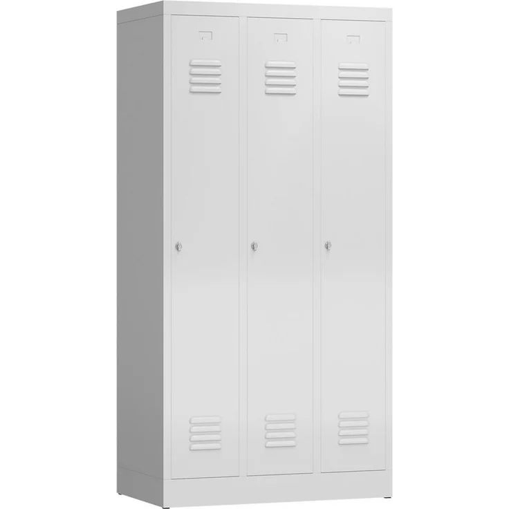 Garderobenschrank ClassiX Basic Metallspind in verschiedenen Größen wählbar - 3 Abteile ca. 87 x 180 x 50 cm – Bild 5