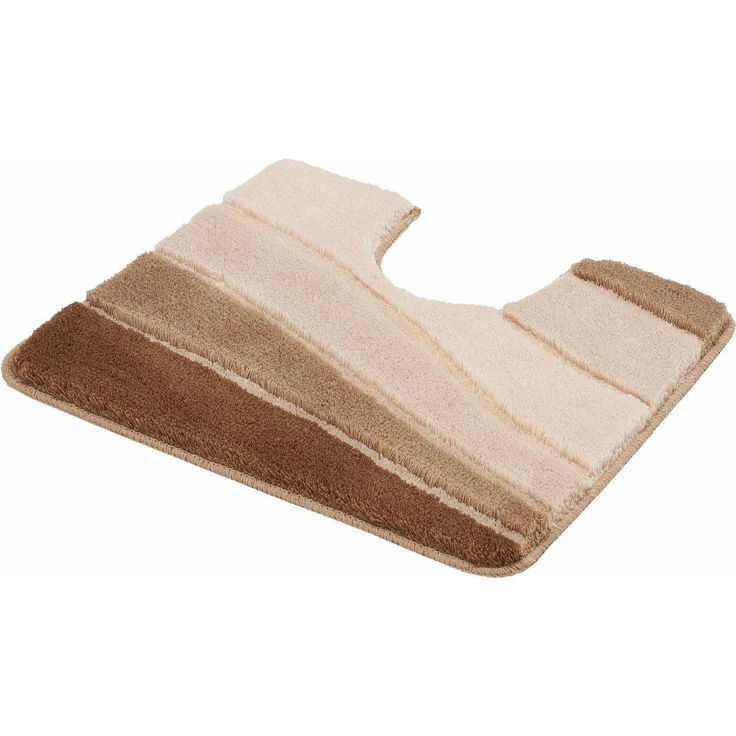 MEUSCH Badematte Ocean, Höhe 23 mm, rutschhemmend beschichtet, fußbodenheizungsgeeignet, Kunstfaser, Badteppich, Wellen Design, mit Farbverlauf, Hoch-Tief Effekt, waschbar – Bild 1