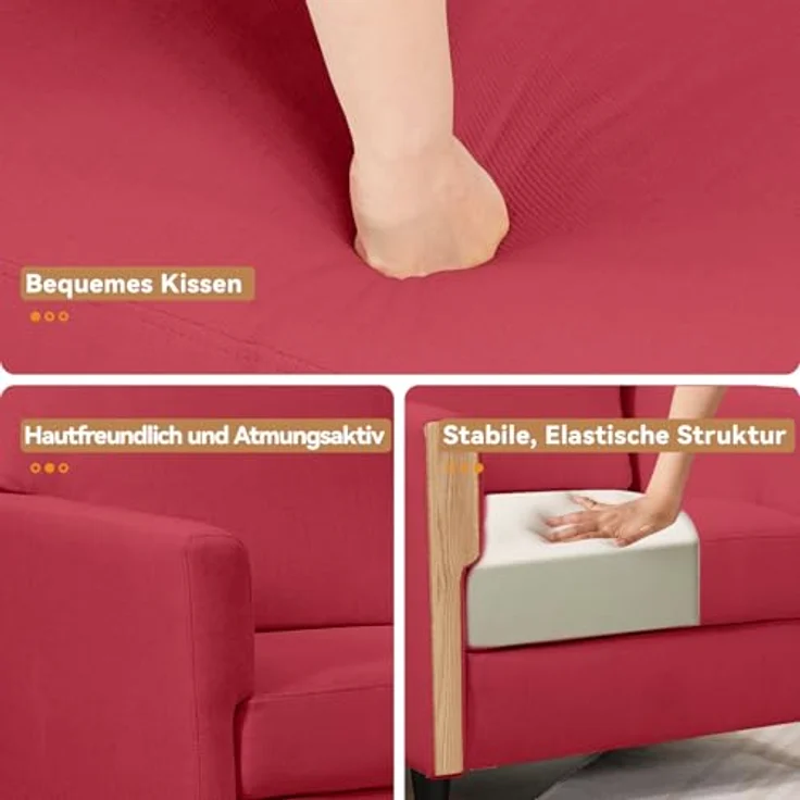 COMHOMA Relaxsessel Fernsehsessel TV-Sessel Loungesessel Wohnzimmer Einzelsofa, mit Weicher Memory-Schaum Leinenbezug – Bild 7