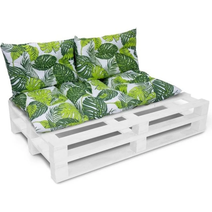Amilian Stuhlkissen - Sitzkissen - Palettenkissen - 60x120cm + 2 x40x60cm, 3er Set - Gartenbankauflage - Pallettensitzkissen - Bankkissen – Bild 4