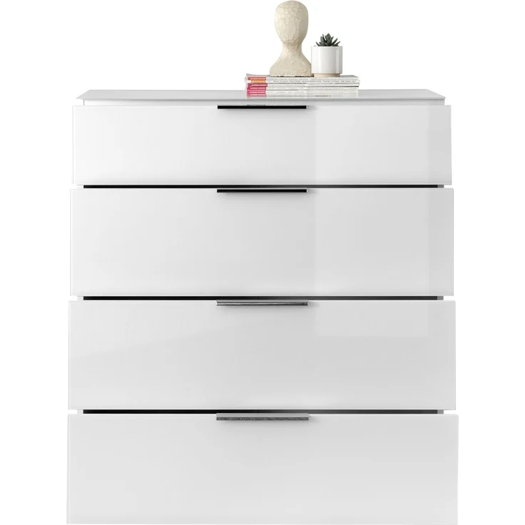 Kommode >Sean< in Weiß, - 90x99x40 cm ( BxHxT) – Bild 1