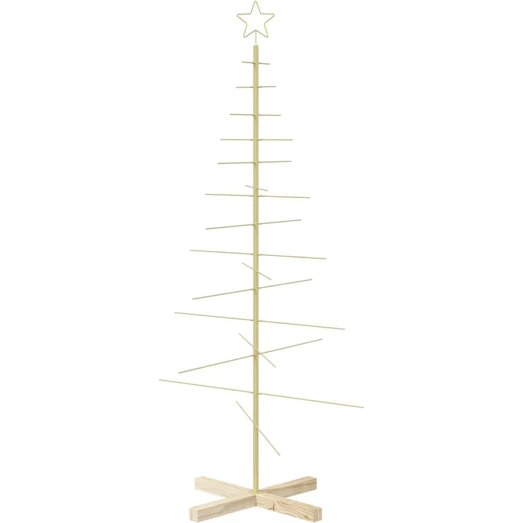 vidaXL Metall Weihnachtsbaum KUOPIO 150 cm Stahl Gold 42053869 – Bild 4
