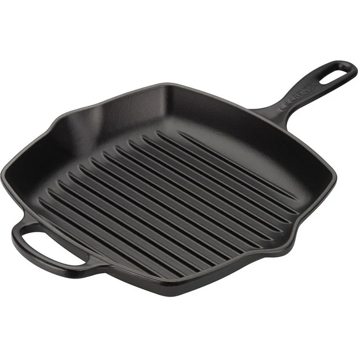 Le Creuset Signature Gusseisen-Grillpfanne Quadratisch 26 cm Schwarz – Bild 4